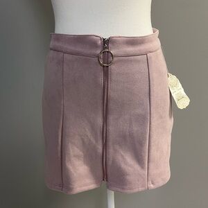 NWT Altar’d State sexy velvet zip front skirt in soft violet. Size XS​